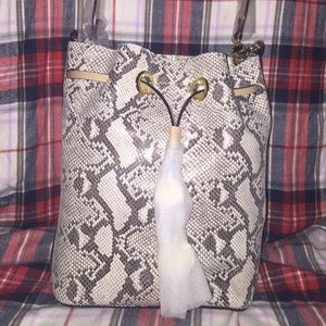 Antonio Melani Snake/Cream Bucket Purse